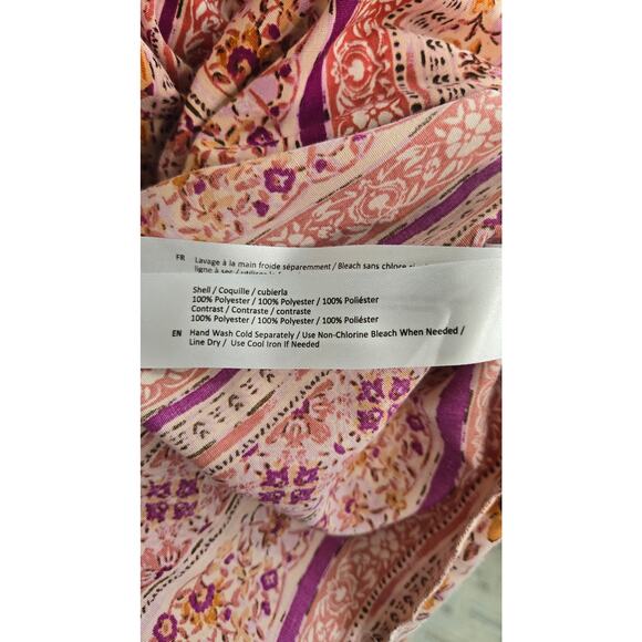 Band Band Of The Free Dress Women Small. Short Sleeve Boho Rust floral Peasant. - Picture 11 of 11